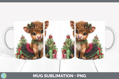 GorgeousFarm Cute Christmas Mug Wrap design.