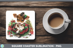 GorgeousFarm Cute Christmas Square Coaster design.