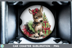 GorgeousFarm Cute Christmas Car Coaster design.
