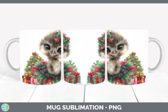 GorgeousFarm Cute Christmas Mug Wrap design.