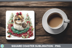 GorgeousFarm Cute Christmas Square Coaster design.