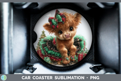 GorgeousFarm Cute Christmas Car Coaster design.