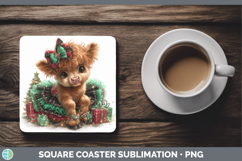 GorgeousFarm Cute Christmas Square Coaster design.