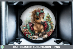 GorgeousFarm Cute Christmas Car Coaster design.