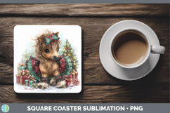 GorgeousFarm Cute Christmas Square Coaster design.