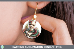 GorgeousFarm Cute Christmas Round Earrings design.