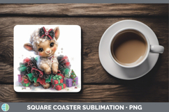 GorgeousFarm Cute Christmas Square Coaster design.