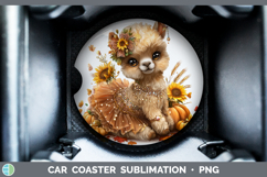 GorgeousFarm Cute Thanksgiving Car Coaster design.