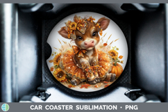 GorgeousFarm Cute Thanksgiving Car Coaster design.