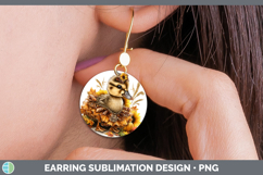 GorgeousFarm Cute Thanksgiving Round Earrings design.