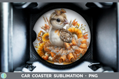 GorgeousFarm Cute Thanksgiving Car Coaster design.