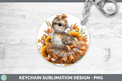 GorgeousFarm Cute Thanksgiving Keychain design.