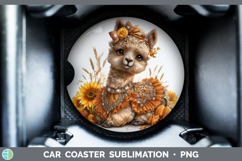 GorgeousFarm Cute Thanksgiving Car Coaster design.