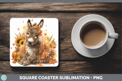 GorgeousFarm Cute Thanksgiving Square Coaster design.