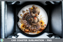 GorgeousFarm Cute Thanksgiving Car Coaster design.