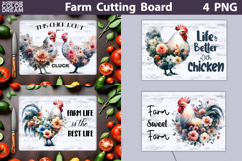 Farmhouse Cutting Board | Chicken Cutting Board Product Image 1