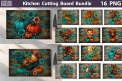 Farm Animals Cutting Board | Glass Kitchen Chopping Board Product Image 1