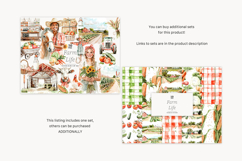 GlamArtZhanna, Farm digital paper, Farm pattern, Farm background, vegetables paper, vegetables pattern, Farm illustrations, Life on the Farm, Summer paper, Summer pattern, Autumn paper, Autumn pattern, Rustic farm paper, Cottage Farm paper