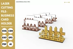 farm fence business card stand svg laser cutting file Product Image 1