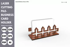 farm fence business card stand svg laser cutting file Product Image 3