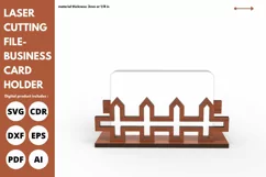 farm fence business card stand svg laser cutting file Product Image 4