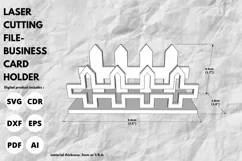 farm fence business card stand svg laser cutting file Product Image 5