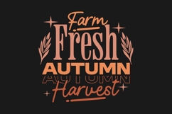 Farm Fresh Autumn Harvest Typography T-shirt Product Image 1