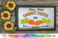 Farm Fresh Carrot Patch Farmhouse Sign Print Product Image 1