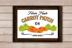 Farm Fresh Carrot Patch Farmhouse Sign Print Product Image 2