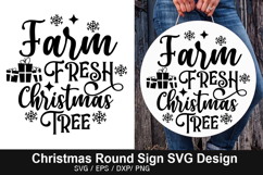 Christmas Round Signs SVG Deign - Hot Cocoa &amp; Christmas Ligh Product Image 2