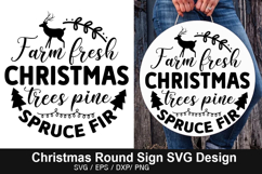 Christmas Round Signs SVG Deign - Hot Cocoa &amp; Christmas Ligh Product Image 3