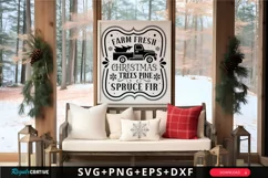 Farm Fresh Christmas SVG , Farmhouse Christmas SVG Design Product Image 1