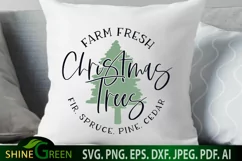 Farmhouse Christmas Pillow SVG by Shine Green Art