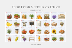 Farm Fresh Market Kids Edition Clipart Set Product Image 3