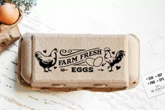 Farm fresh eggs SVG, Farmhouse chicken svg, Chicken sign svg Product Image 1