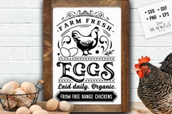 Farm fresh eggs SVG, Farmhouse chicken svg, Chicken svg Product Image 1