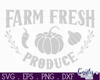 Farmhouse Home Round Sign Svg | Farm Fresh Produce Product Image 2