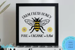 Farm Fresh Honey SVG Bumble Bee SVG Bee SVG Sunflower SVG Product Image 1