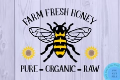 Farm Fresh Honey SVG Bumble Bee SVG Bee SVG Sunflower SVG Product Image 2
