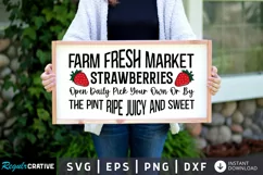 Farm Fresh Market SVG, Farmhouse Sign SVG Design Product Image 1