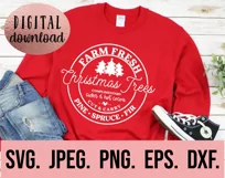 Farm Fresh Christmas Trees SVG - Holiday Merry Sign Quote Product Image 2