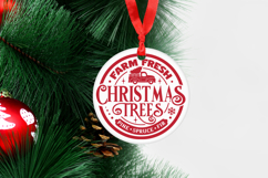 Farm Fresh Christmas Trees Round SVG Ornament Product Image 5