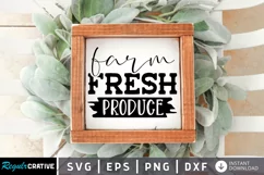 Farm Fresh Produce SVG, Farmhouse Sign Design Product Image 1