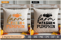 Farm Fresh Pumpkin SVG File | Fall Retro SVG Product Image 3