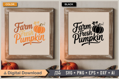 Farm Fresh Pumpkin SVG File | Fall SVG | Autumn SVG Product Image 5