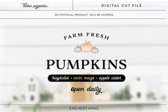 Farm Fresh Pumpkins Sign Cut file | Rustic Fall Decor png Product Image 2