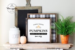 Farm Fresh Pumpkins Sign Cut file | Rustic Fall Decor png Product Image 5