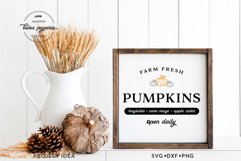 Farm Fresh Pumpkins Sign Cut file | Rustic Fall Decor png Product Image 3