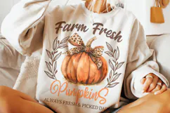 Farm Fresh Pumpkins Hand Picked Daily PNG, Fall PNG, Autumn Product Image 3