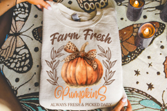 Farm Fresh Pumpkins Hand Picked Daily PNG, Fall PNG, Autumn Product Image 1